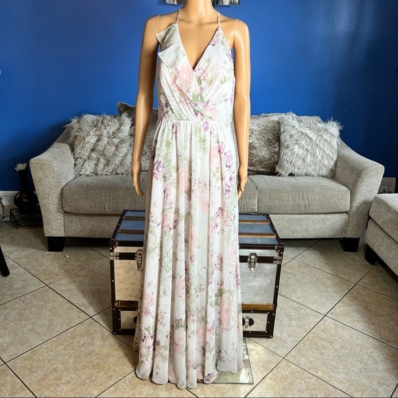 Jenny Yoo Blush Gardens Formal Bridesmaid Prom Dress - Picture 2 of 11